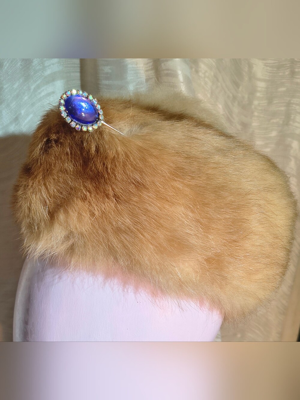 Red Fox Fur Hat Sz. Med. Formal Winter,After Ski With ,Custom Hat Pin